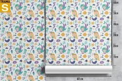 Children's Wallpaper Decorations and Fantasy Patterns Princesses and Ballerinas