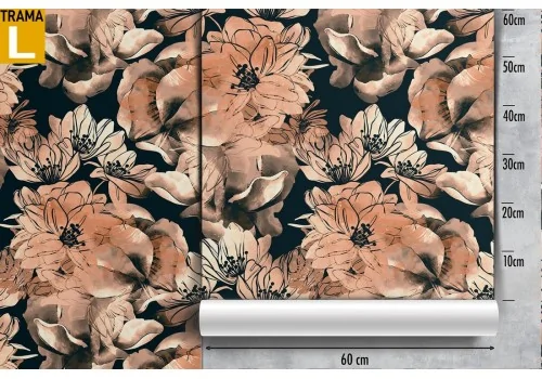 Carta da Parati fiori rosa astratti pattern natura. 2