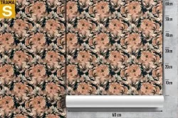 Carta da Parati Flora e Fauna Design e Stili Astratta Fiori Natura