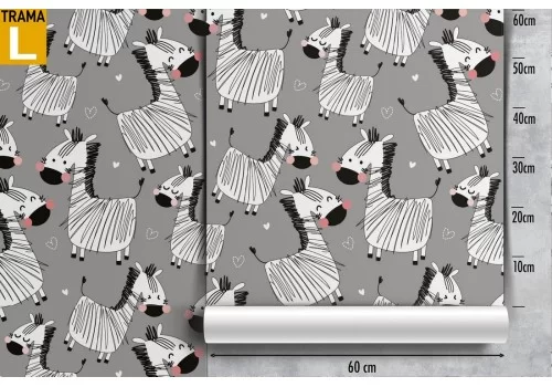 Carta da Parati zebre animali decorazione bambini. 2