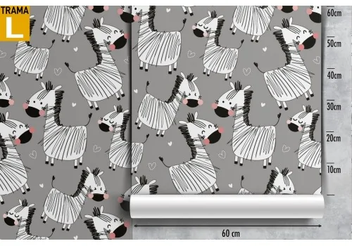 Zebra animal wallpaper decoration for children. 2