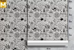 Pirate Decorations and Pattern Wallpaper Writings