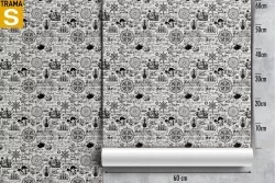 Carta da Parati Bambini Design e Stili Decorazioni e Pattern Pirati Scritte