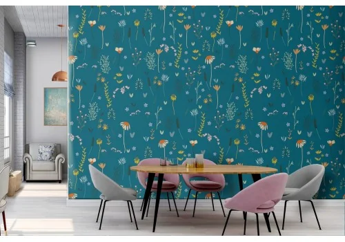 Wallpaper pattern abstract nature flowers.