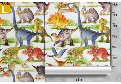 Carta da Parati dinosauri decorazione bambini animali. 2