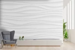 Abstract wave wallpaper white surface