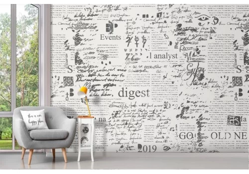 Carta da Parati scritte pattern design moderno.