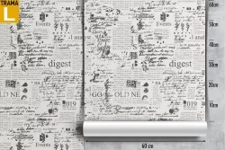 Wallpaper with modern pattern design writing.