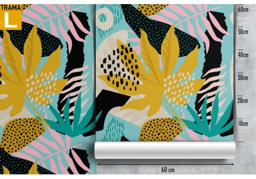 Abstract nature leaves wallpaper modern decoration. 2