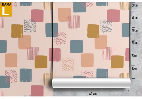 Geometric square pattern wallpaper decoration. 2