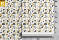 Carta da Parati Design e Stili Flora e Fauna Foglie Natura Stilizzata