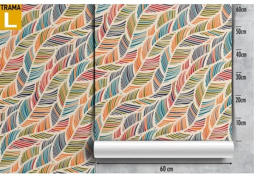 Carta da Parati foglie astratte design moderno pattern. 2