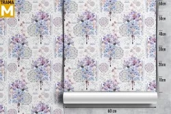 Carta da Parati Astratta Fiori Moderna Natura