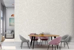 Carta da Parati linee e onde stilizzate design moderno.