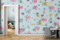 Carta da Parati fiori decorazione moderna