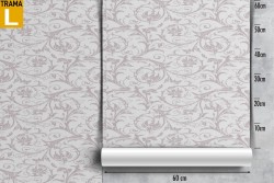 Wallpaper with climbing leaves and flowers nature pattern.