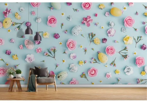 Carta da Parati fiori decorazione moderna 2