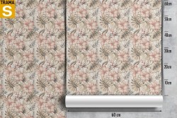 Wallpaper Design and Styles Flora and Fauna Tropical Flowers Leaves