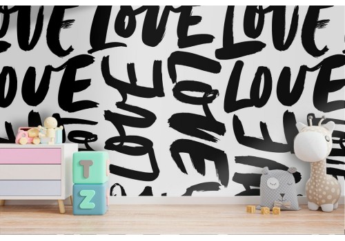 Wallpaper written LOVE pattern.