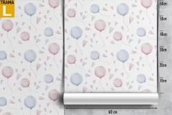 Carta da Parati palloncini a pois decorazione bambini.
