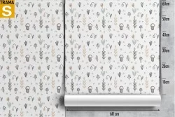 Carta da Parati Bambini Flora e Fauna Decorazioni e Pattern Foglie