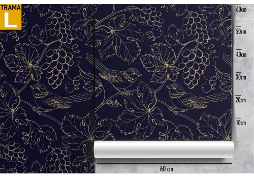 Wallpaper with stylized birds and flowers nature decoration. 2