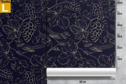 Wallpaper with stylized birds and flowers nature decoration.