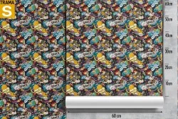Children's Wallpaper Design and Styles Airplanes Rockets Hot Air Balloons Writings Space and Planets
