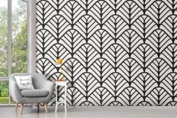 Wallpaper decoration geometric stripes pattern.