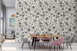 Abstract flowers nature wallpaper from the '50s.