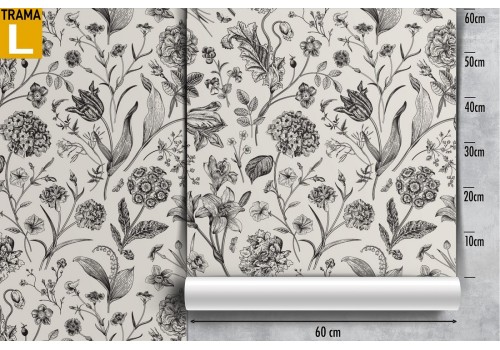 Abstract flowers nature wallpaper from the '50s. 2