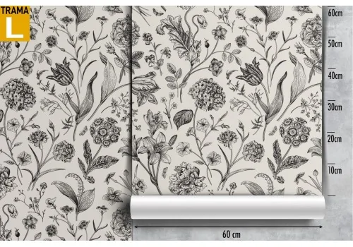 Abstract flowers nature wallpaper from the '50s. 2