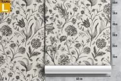 Carta da Parati fiori astratti natura anni '50.