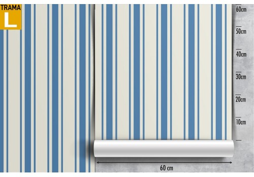 Classic pattern white and blue striped wallpaper. 2