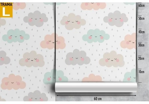 Cloud wallpaper children's decoration. 2