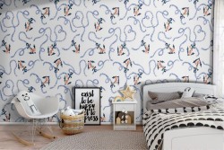 Children's wallpaper decoration anchors.