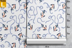 Children's wallpaper decoration anchors.