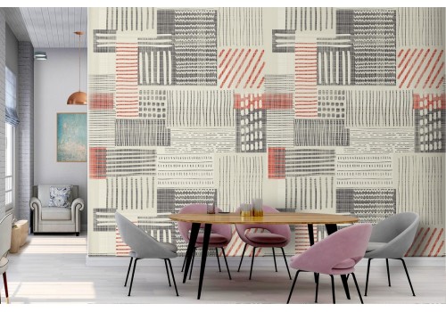 70's striped wallpaper decoration.