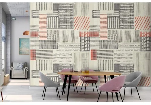 '70s Striped Wallpaper Decoration.