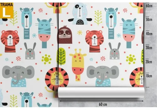 Exotic animals wallpaper nature decoration for children. 2