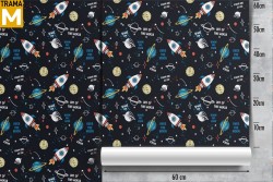 Wallpaper Decorations and Patterns Airplanes Rockets Hot Air Balloons Space and Planets