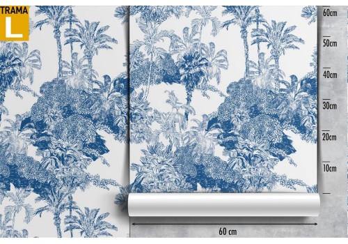 Stylized tropical forest wallpaper nature pattern. 2