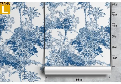 Stylized tropical forest wallpaper nature pattern. 2