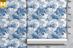 Tropical Stylized Trees Leaves Wallpaper