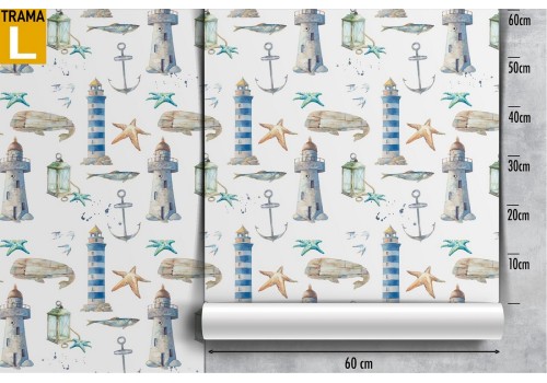 Children's marine decorations wallpaper pattern. 2