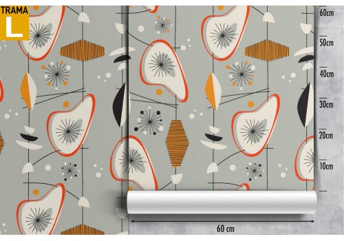 Wallpaper abstract futuristic leaves nature pattern. 2