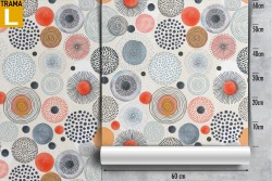 Abstract polka dot wallpaper decoration.