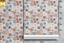 Carta da Parati Astratta Decorazioni e Pattern Righe e A pois