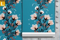 Carta da Parati corona di fiori decorazione natura.