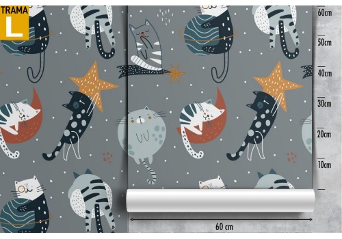 Carta da Parati stelle e pianeti decorazione bambini. 2